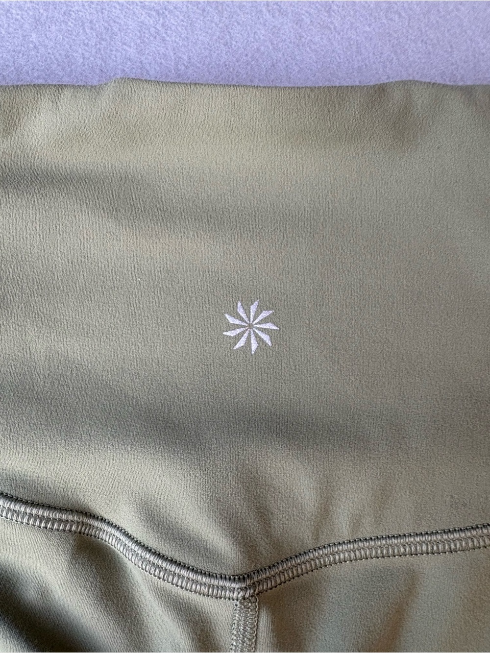 Athleta Ultra High Rise Elation 7/8 Tight Eucalyptus Sage Green Seamless Sz M - Picture 10 of 12